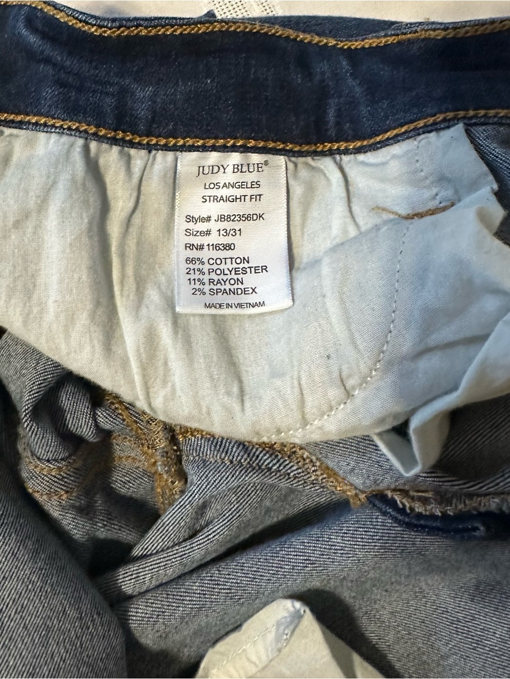 Judy Blue Straight Fit Medium Wash Denim Jeans Women’s 13/31 - Picture 15 of 16
